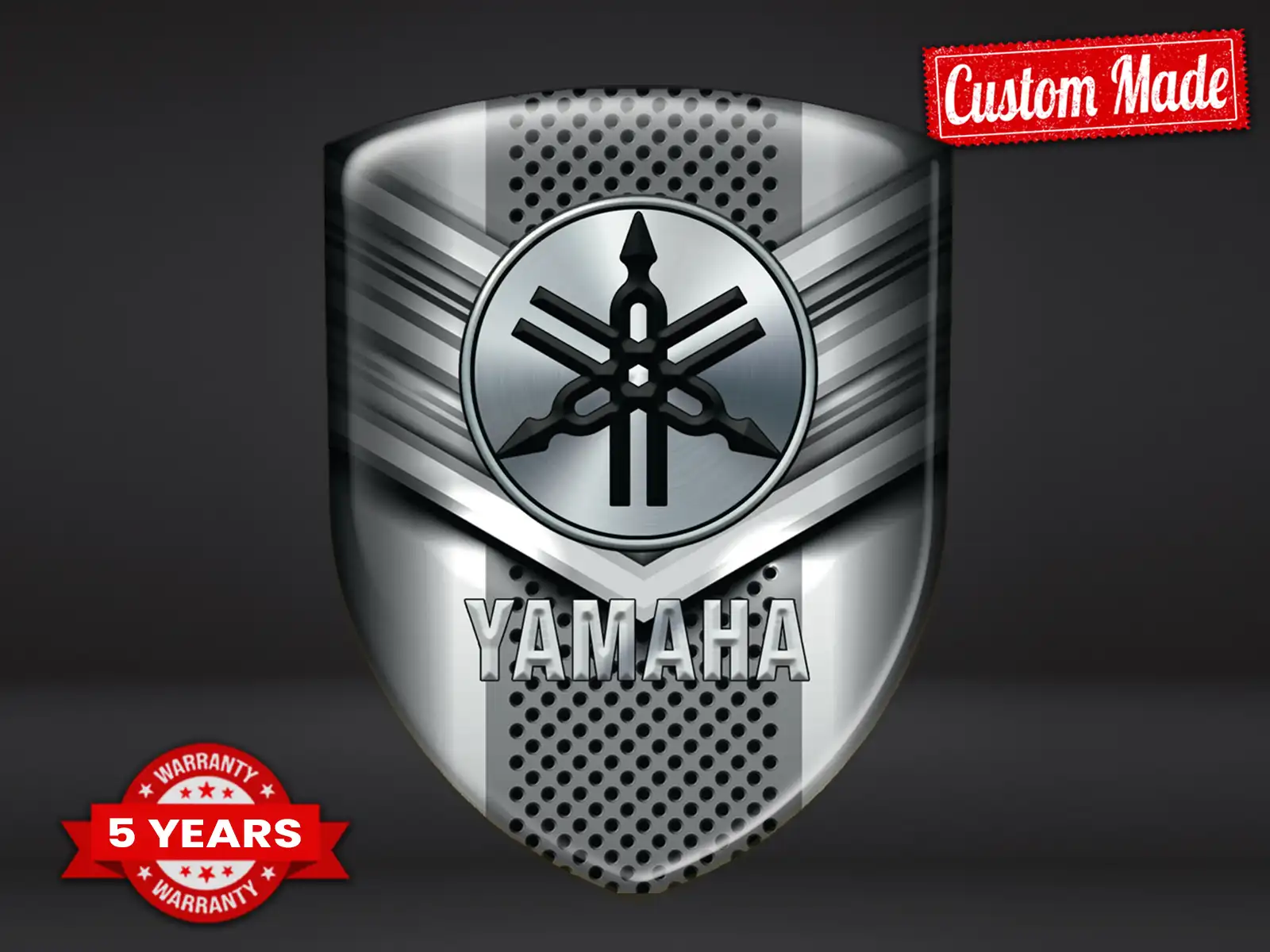 Yamaha Emblème Bombé Premium Étiquettes Véhicules Chic
